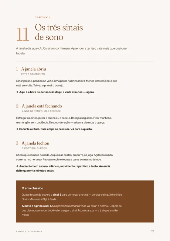 Página 27 do e-book: Os três sinais de sono