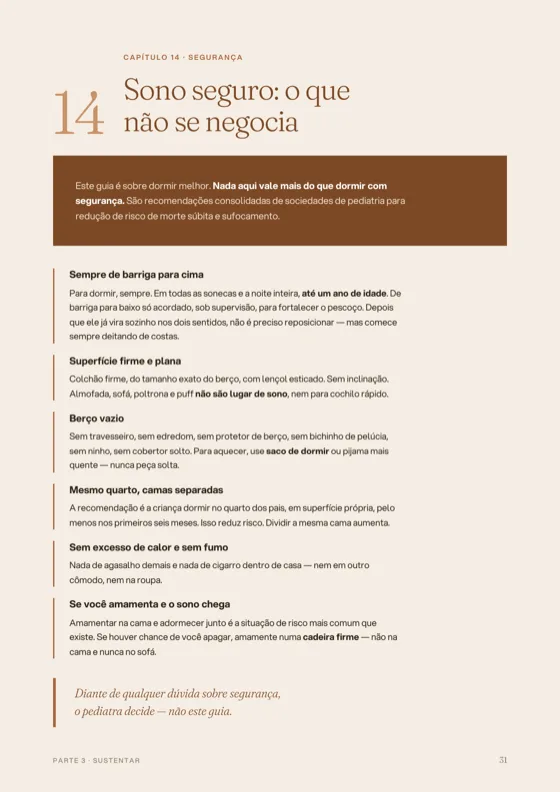Página 31 do e-book: Sono seguro: o que não se negocia
